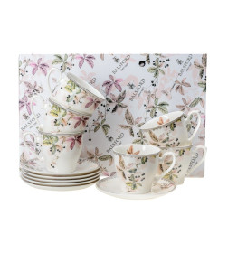 Набор чашек с блюдцами фарфоровый 12 пр. 260 мл (арт. 215-44001, код 571679)