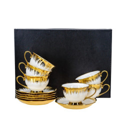 Набор чашек с блюдцами фарфоровый 12 пр. 200 мл (арт. GS889, код 295210)