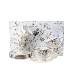 Набор чашек с блюдцами фарфоровый 12 пр. 260 мл (арт. 220-44001, код 571730)