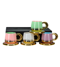 Набор чашек с блюдцами фарфоровый 8 пр. 350 мл (арт. GS767, код 295258)