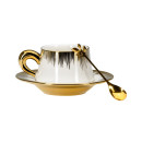 Чашка с блюдцем фарфоровая 300 мл + ложка (арт. GS875, код 295197)Микс (GS875) 