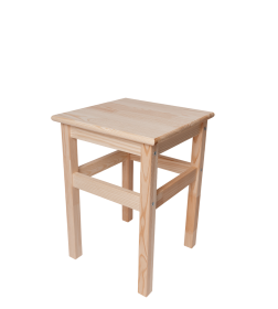 Табурет деревянный неокрашенный Т-01(сосна) 320х320х450мм