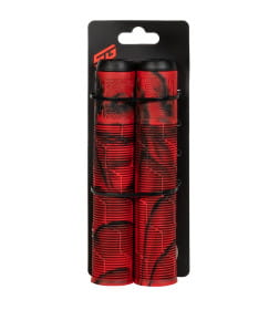 Грипсы STG Gravity, 165 мм, красный с чёрным