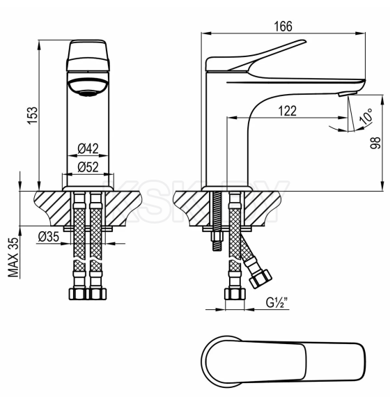 Смеситель для раковины Lemark Ortus LM11306C  (LM11306C) 