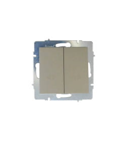 Выключатель двойной промежуточный титан VESNA 742-3788-107TW