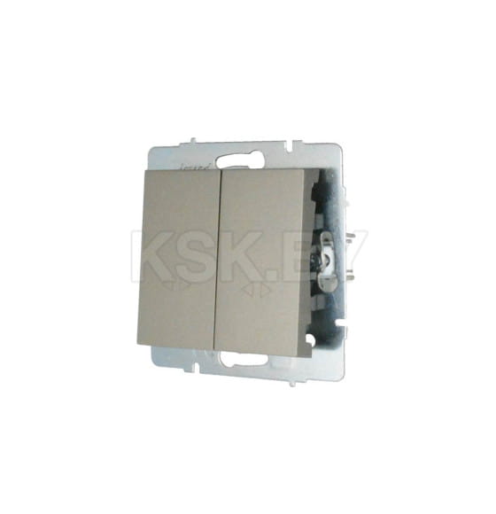 Выключатель двойной промежуточный титан VESNA 742-3788-107TW (742-3788-107TW) 