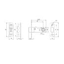 Защелка врезная  Punto Ml50-8 GR-24 графит (61133) 