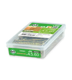 Саморез конструкционный 4.5х60, потай, желтый цинк, ЕКТ (пласт.конт./70шт)