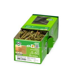 Саморез конструкционный 5.0х60, потай, желтый цинк, ЕКТ (кор. с окном/200шт)