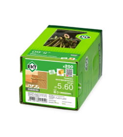 Саморез конструкционный 5.0х60, потай, желтый цинк, ЕКТ (кор. с окном/200шт)