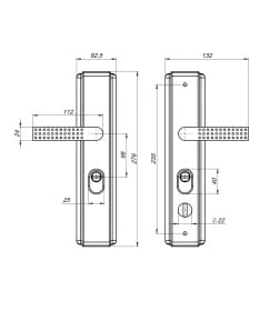Ручки на планке Ajax P.Uni CH-6602 универсальная,усиленная