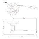 Ручки дверные Ajax R.JR54. Corsa SN/CP матовый никель/хром (39117) 