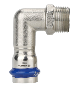 Угольник раструбный Varmega Inox Press с наружной резьбой 35x1"