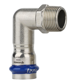 Угольник раструбный Varmega Inox Press с наружной резьбой 35x1"