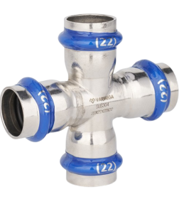 Крестовина раструбная Varmega Inox Press 15x15x15x15