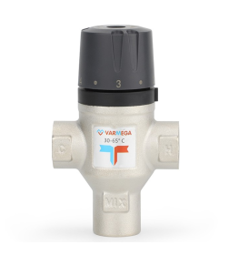 Термосмесительный клапан Varmega ВР 1/2", 30-65°, Kvs 1.7, смешение вниз