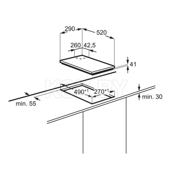 Газовая варочная панель Electrolux EGC3322NVK (EGC3322NVK) 