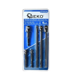 Набор адаптеров-удлинителей ударных 1/4"-1/2" HEX, 6шт, GEKO