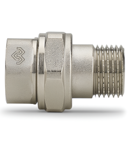 Разъемное соединение Varmega ВР-НР 1/2", с плоским уплотнением, никелированное