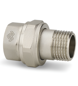 Разъемное соединение Varmega ВР-НР 1/2", с плоским уплотнением, никелированное