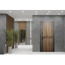 Дверь входная "Гарда вертикаль "  Орех кантри/сатин белый (левая)  960х2050 мм