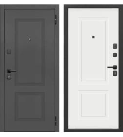 Дверь входная "Гарда"  Графит/эмалит белый (правая)  860х2050 мм