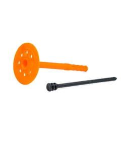 Дюбель тарельчатый 10х140 с полиамидным гвоздем DTI-10P, ЕКТ (пакет/75шт)