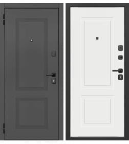 Дверь входная "Гарда"  Графит/эмалит белый (левая)  860х2050 мм