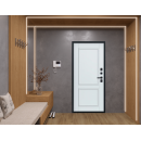 Дверь входная "МеталЮр М75 Термо" Металл букле графит/Velluto Bianco  (левая)  860х2050 мм