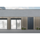 Дверь входная "МеталЮр М75 Термо" Металл букле графит/Velluto Bianco  (левая)  860х2050 мм