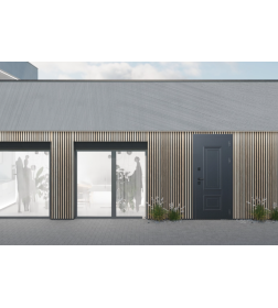 Дверь входная "МеталЮр М75 Термо" Металл букле графит/Velluto Bianco  (правая)  960х2050 мм