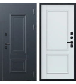 Дверь входная "МеталЮр М75 Термо" Металл букле графит/Velluto Bianco  (правая)  960х2050 мм