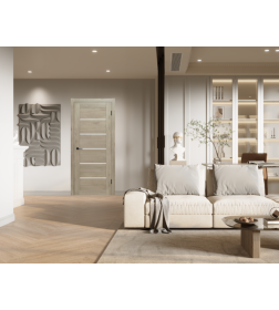 Дверное полотно Contur Classic NX8  ДО Дуб Вайт,стекло матовое 2000х800х35мм