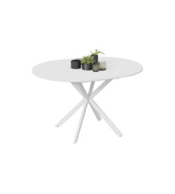 Стол обеденный раздвижной Мэдисон Тип 1 Белый муар/Белый