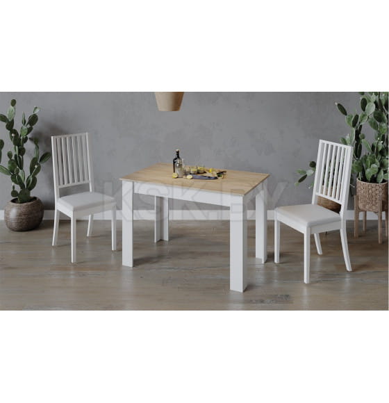 Стол обеденный Промо Тип 2 Белый/Дуб Сонома Светлый (215535) 
