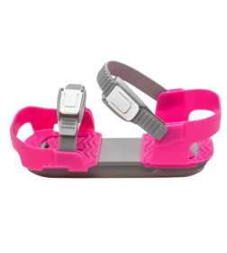 Коньки раздвижные SNOWMATIC двухполозные с ремешками розовые  28-38 р.
