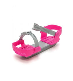 Коньки раздвижные SNOWMATIC двухполозные с ремешками розовые  28-38 р.