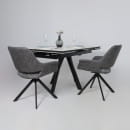 Стул OFFY-R 360, g22 GRAPHITE шенилл LUX - Graphite замша LUX\черный (129020) 