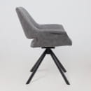 Стул OFFY-R 360, g22 GRAPHITE шенилл LUX - Graphite замша LUX\черный (129020) 