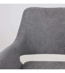 Стул OFFY-R 360, g22 GRAPHITE шенилл LUX - Graphite замша LUX\черный