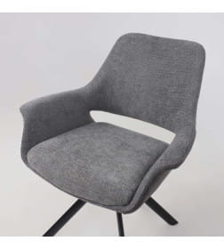 Стул OFFY-R 360, g22 GRAPHITE шенилл LUX - Graphite замша LUX\черный