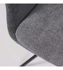 Стул OFFY-R 360, g22 GRAPHITE шенилл LUX - Graphite замша LUX\черный