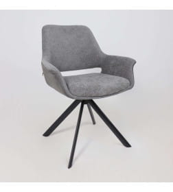 Стул OFFY-R 360, g22 GRAPHITE шенилл LUX - Graphite замша LUX\черный