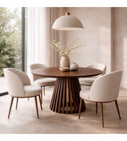 Стол ПИК, d110*75, дуб мореный/дуб мореный (ПР-4 DSW (Т37) (02) ОпР-650)