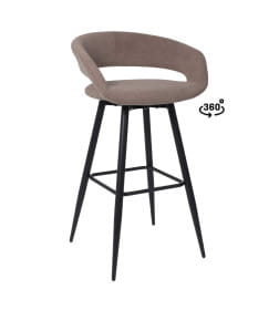 Стул барный BARNY-R 900, b05 LATTE LUX\черный