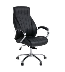 Кресло поворотное MASTIF, мультиблок, натуральная кожа, черный