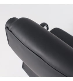 Кресло поворотное LOREAN, черная экокожа/хромированный металл