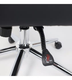 Кресло поворотное LOREAN, черная экокожа/хромированный металл