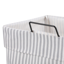 Корзина YUKI  30*35*58см серая полоска+черный (124891) 