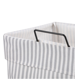 Корзина YUKI  30*35*58см серая полоска+черный